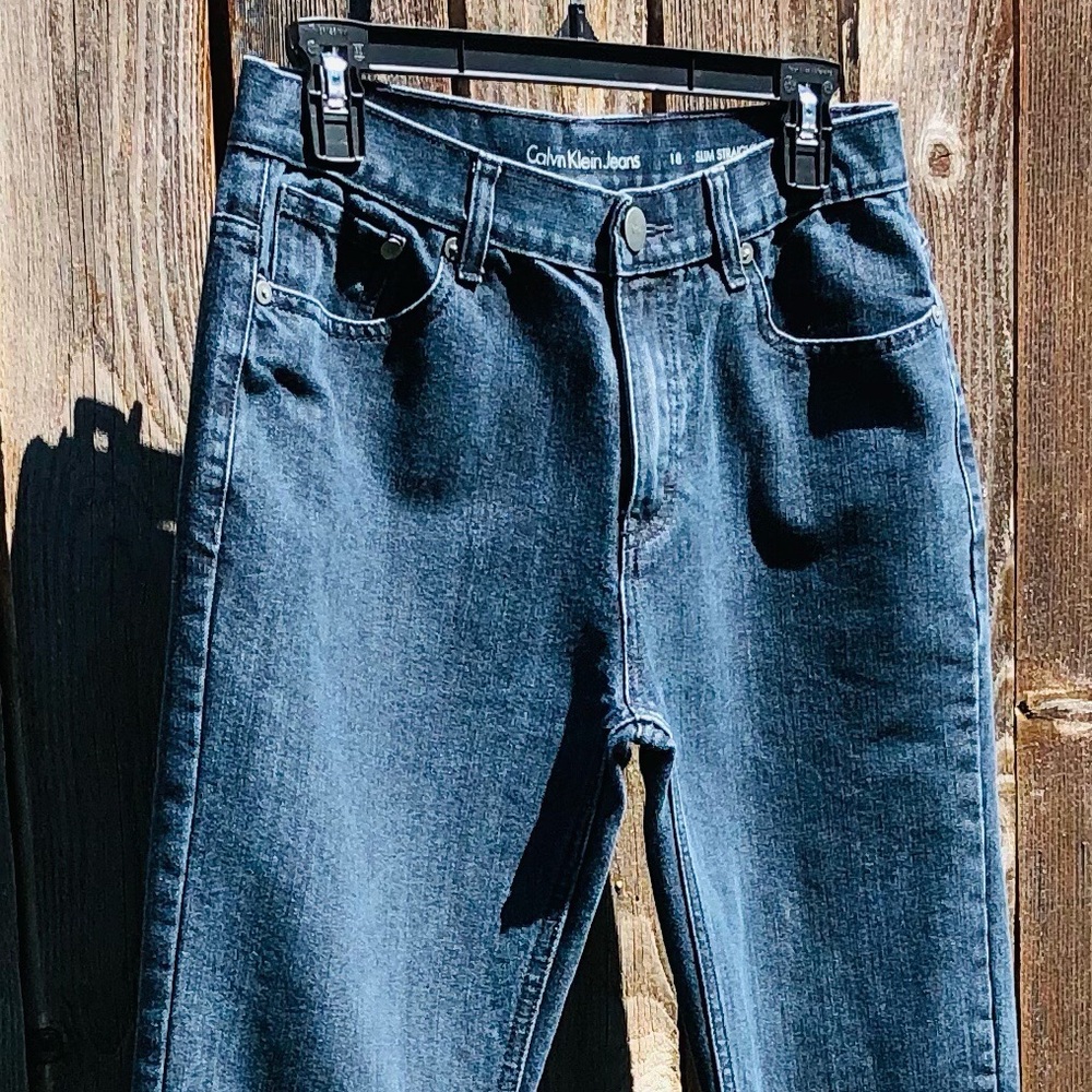Calvin Klein Slim Straight Jeans size 18 - Picture 15 of 16